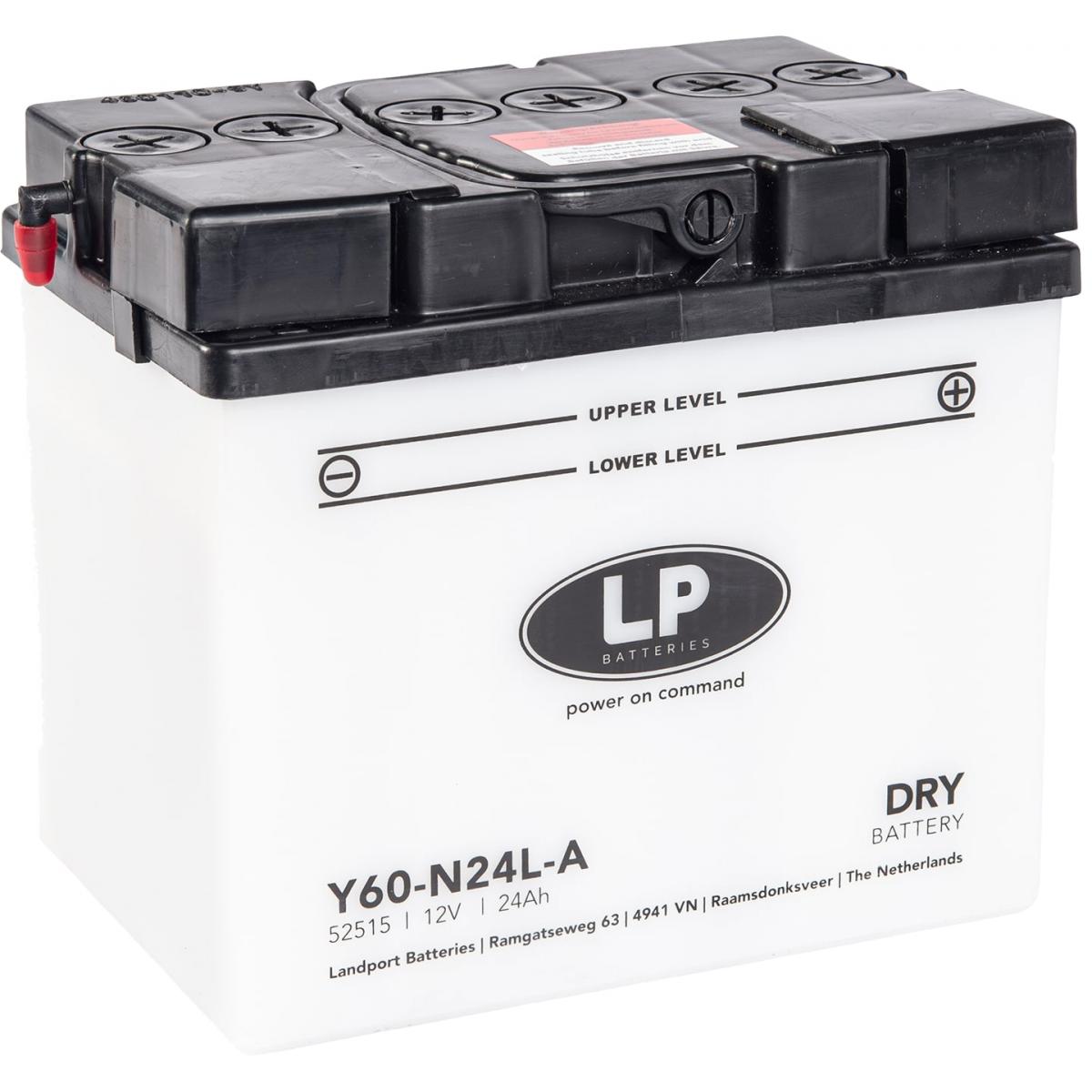 Landport Batteries Battery Y60-n24l-a 12v Dry, Landport 52515 Mb Y60-n24l-a, Road, MC, Mb Y60-n24l-a