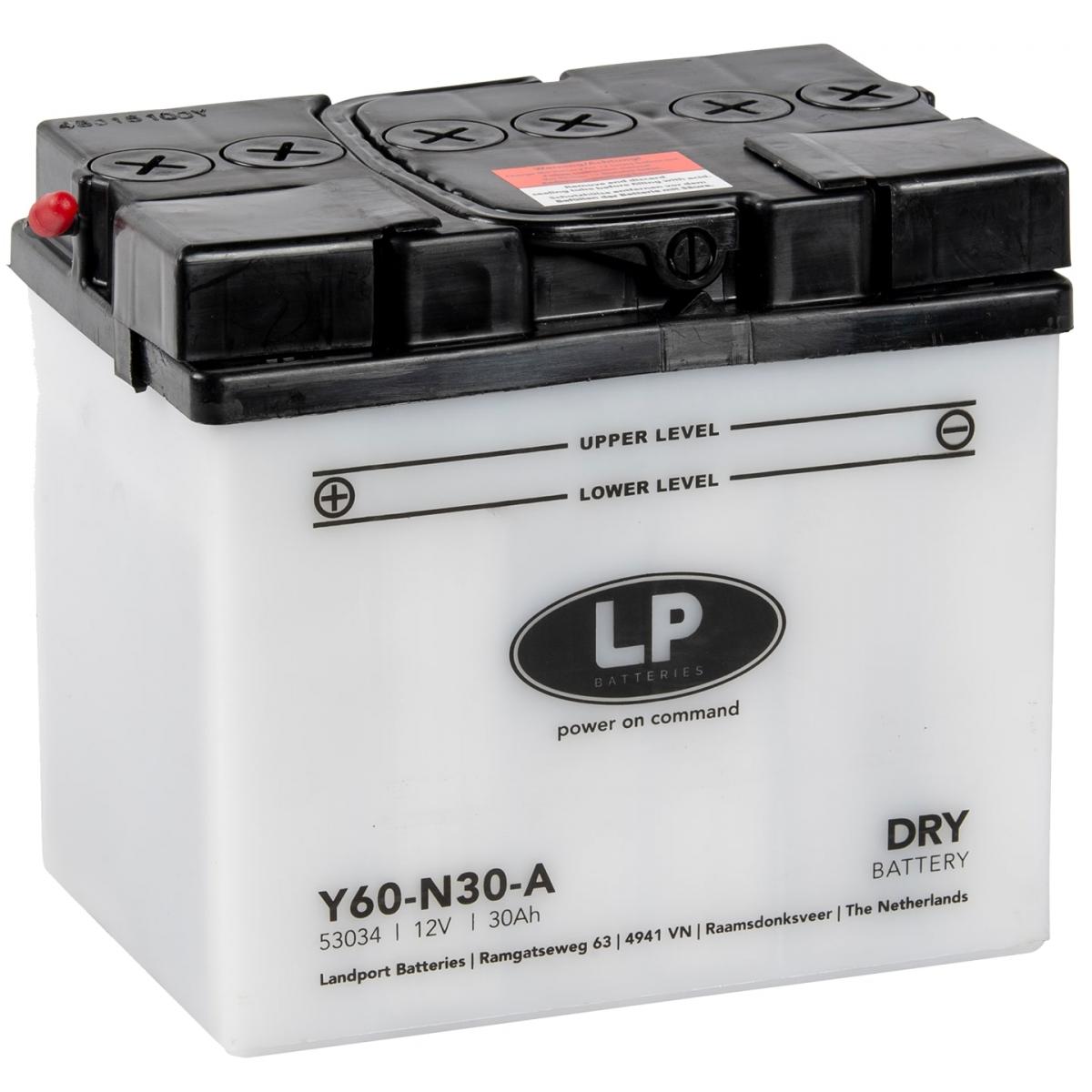 Landport Batteries Battery Y60-n30-a 12v 30hh Dry, Mb Y60-n30-a, Road, MC