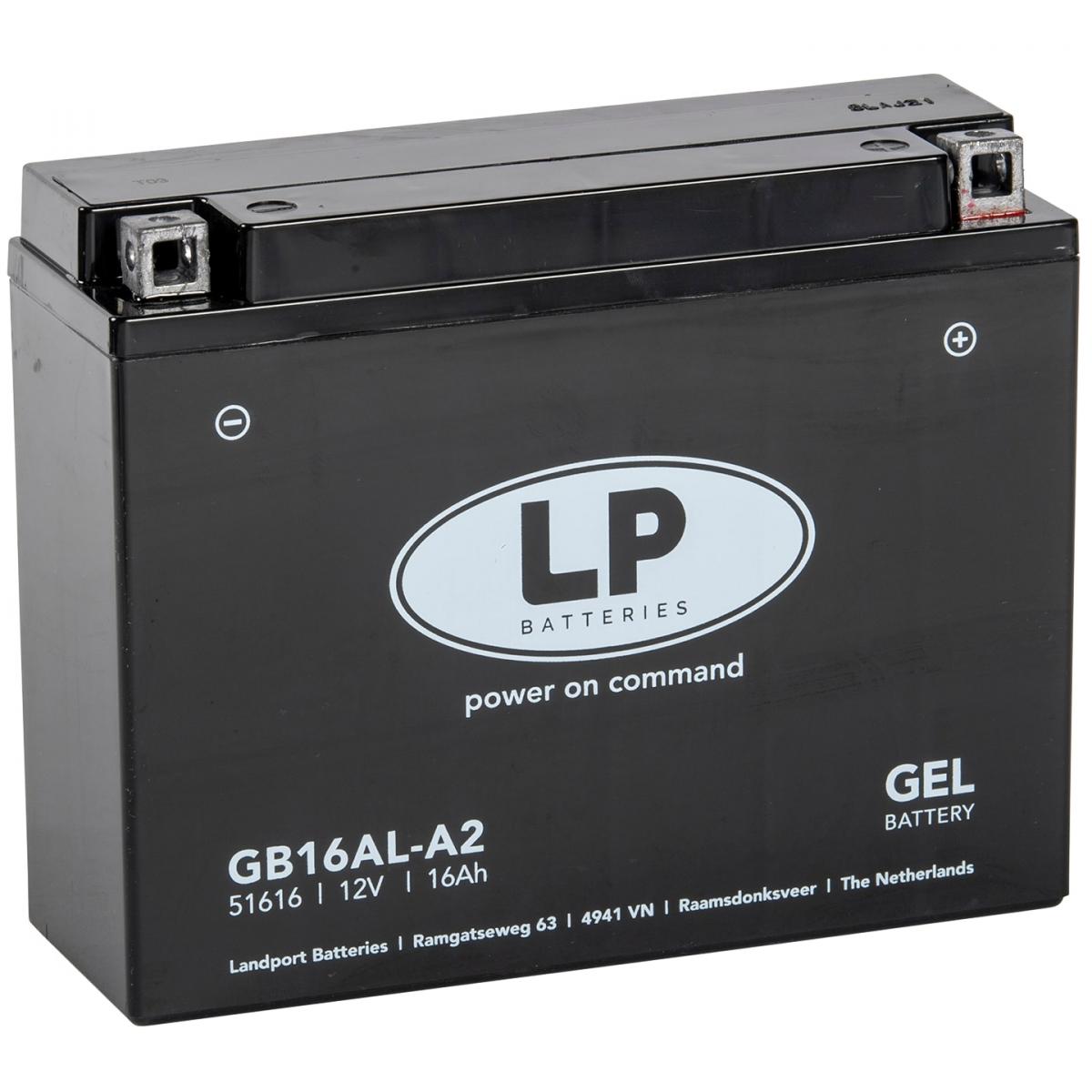 Landport Batteries Battery LB16AL-a2 12v 16ah Gel, Landport 51616, Mg LB16AL-a2, Mg GB16AL-a2, (same As YB16AL-a2)