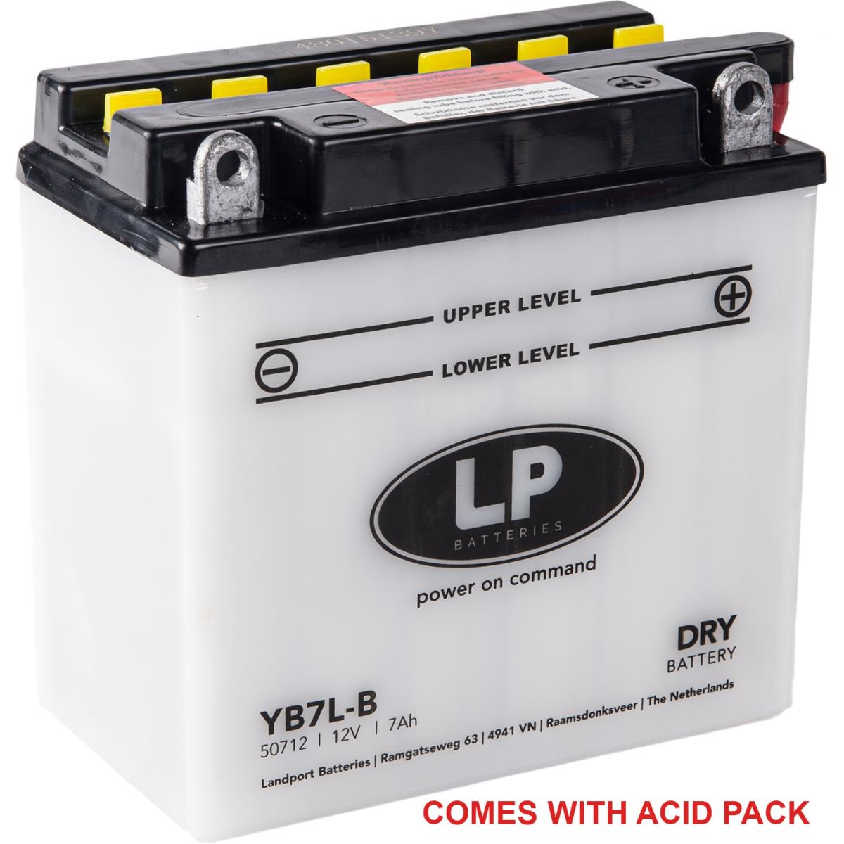 Landport Batteries Battery LB7L-B 12V 8AH., Landport With Acid Pack, Road, Ma YB7L-B