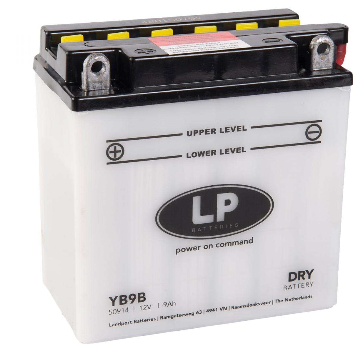 Landport  BATTERY YB9B 12V 9Ah. DRY, 50914, MB 12N9-4B-1