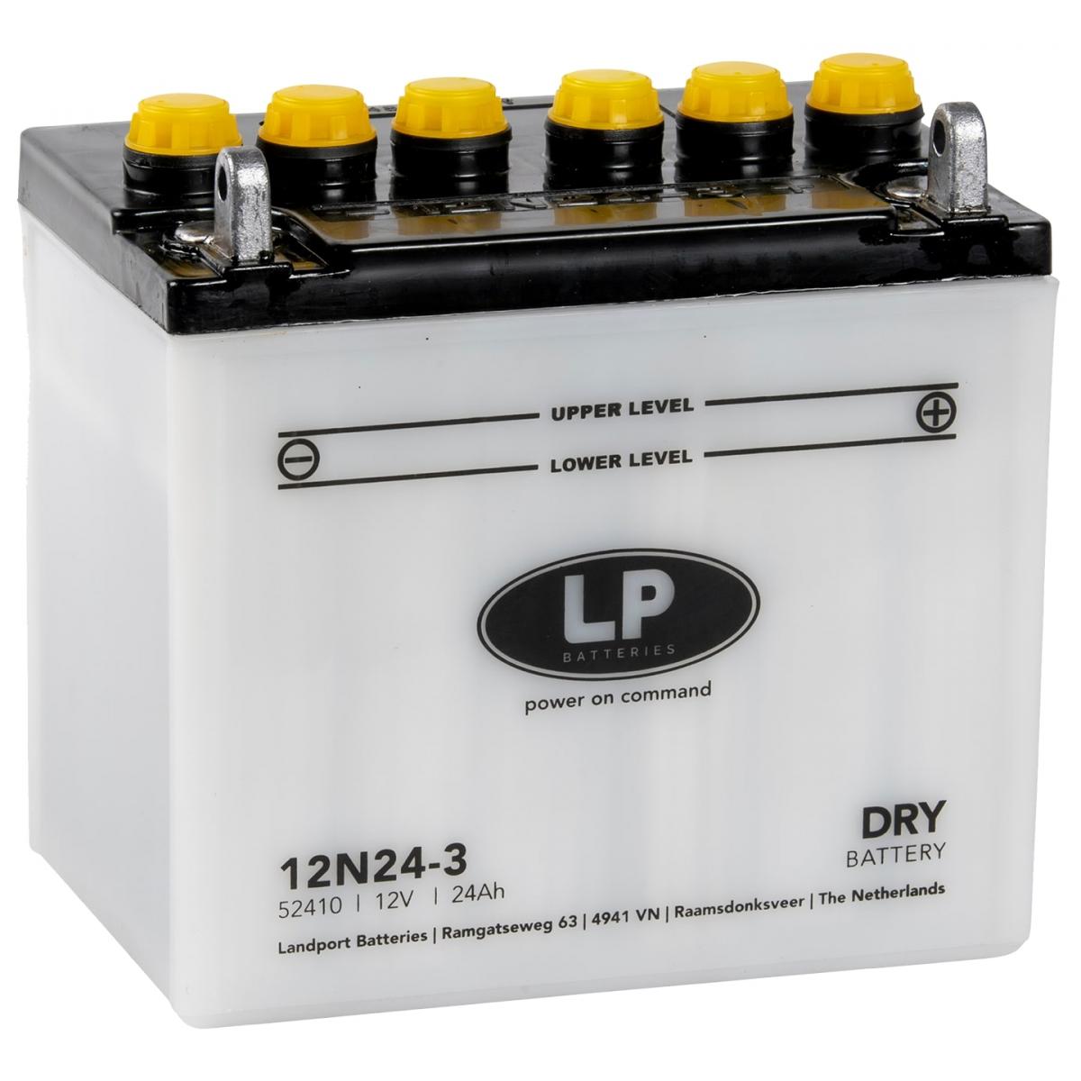 Landport Batteries Battery 12n24-3 12v 24ah. Dry, Landport 52410, Mb 12n24-3