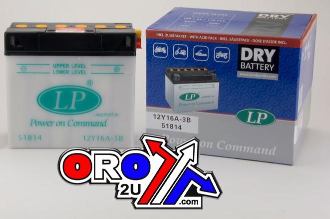 Landport Batteries Battery 12y16a-3b 12v 19ah Dry, Landport 51814 Mb 12y16a-3b