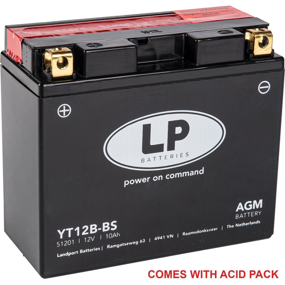 Landport Batteries Battery LT12B-bs 12v 11ah Mf, Landport 51201 Maintenan Free, YT12B-bs, Agm, Ma LT12B-bs