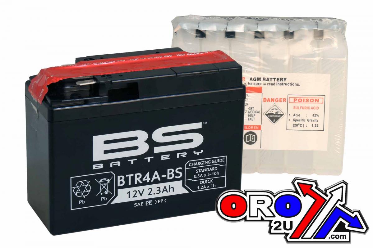 BS Batteries Battery Ytr4a-bs 12v M.free Bs, Bs Maintenan Free Btr4a-bs, 300624, Bs-btr4a-bs