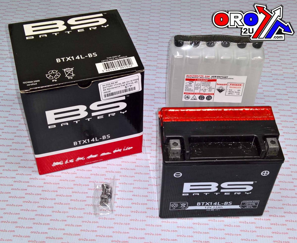 BS Batteries Battery YTX14L-bs 12v M.free, Bs Maintenance Free BTX14L-bs, 300605, Bs-BTX14L-bs