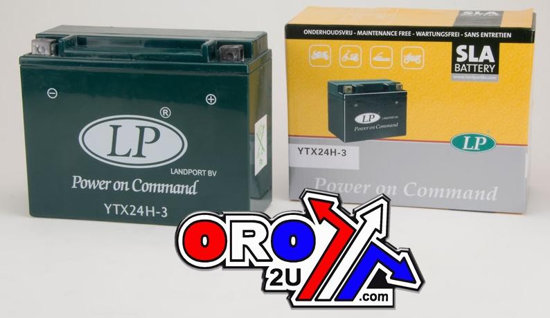 Landport Batteries Battery LTX24H-3 12v Sealed, Landport Harley-davidson, Mb YTX24H-3