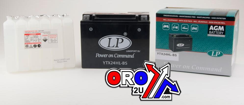 Landport Batteries Battery LTX24HL-bs 12v M.free, Landport Harley-davidson, Mb YTX24HL-bs Agm, Ma LTX24HL-bs