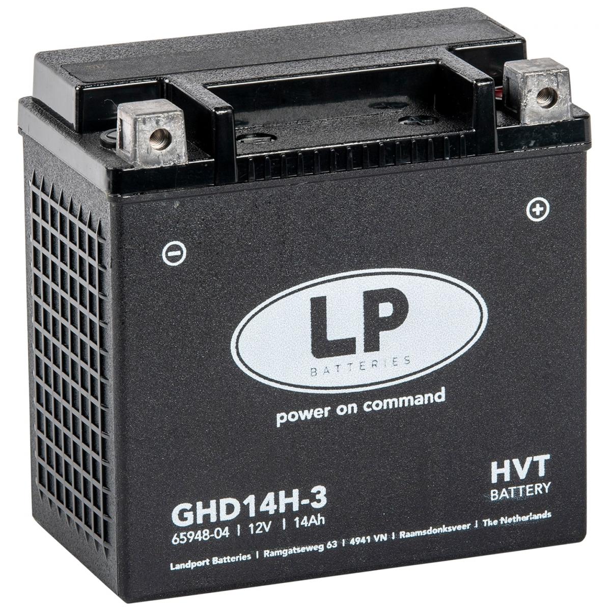 Landport Batteries Battery LHD14H-3 Harley Gel, Landport Harley Davidson, Mh HVTG14H-3, Mg GHD14HL, GHD14HL-bs, Mg LHD14H-3