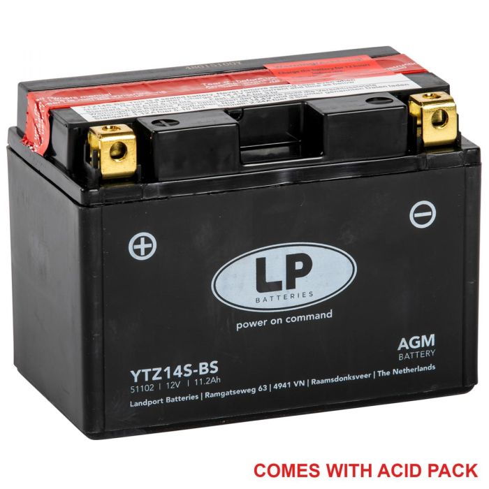 Landport  BATTERY LTZ14S-BS 12V MA.FREE, Maintenance Free, AGM, YTZ14S-BS