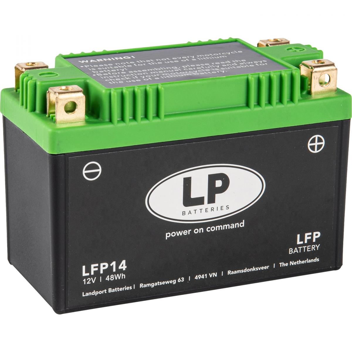 Landport Batteries Battery Lithium 12v LFP14, YT10B-4 YTX12A-bs 12n10-3a-2, 12n11-3a-1 YB14B-4 YX14AH-bs, Bsli-04 / Bsli-06, Bsli-05
