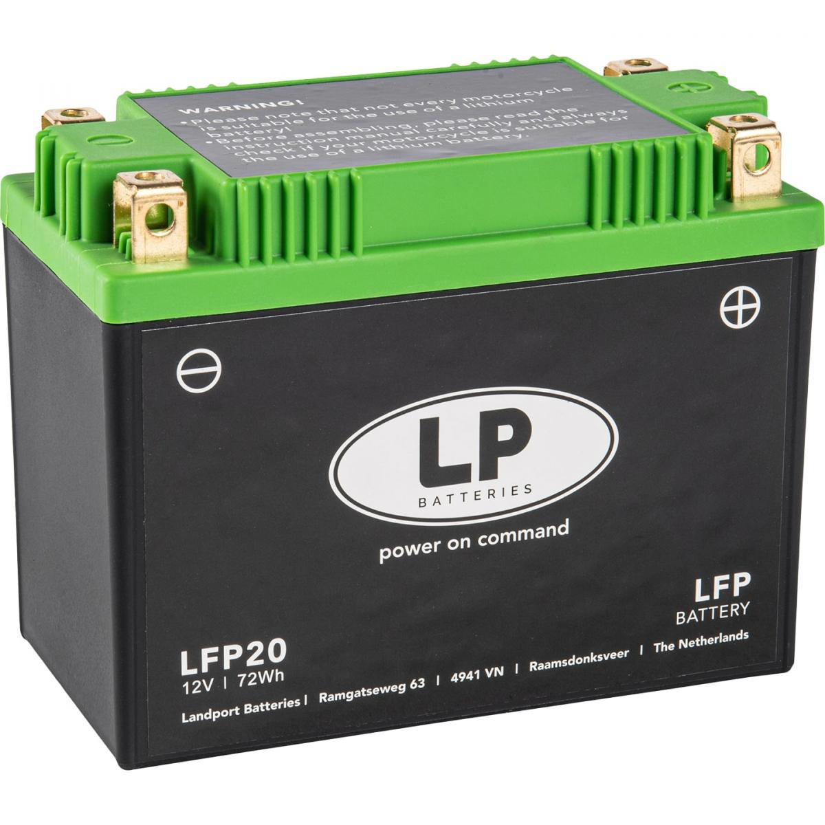 Landport Batteries Battery Lithium 12v LFP20, YTX24HL-a-bs, Y50-n18a-a-cx, SY50-n18l-at