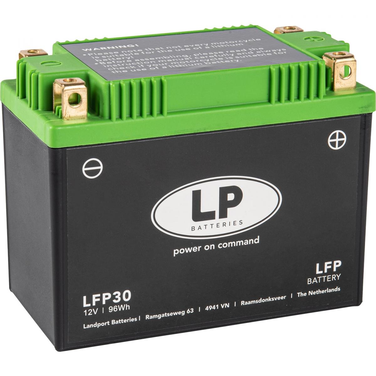Landport Batteries Battery Lithium 12v LFP30 Y60n24al-b YIX30L YTX30L-bs Y60n24-a