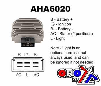 Arrowhead Electrical Regulator 31600-890-951 Rt5000, Esp2320 ATV, Aha6020 Honda Lawn