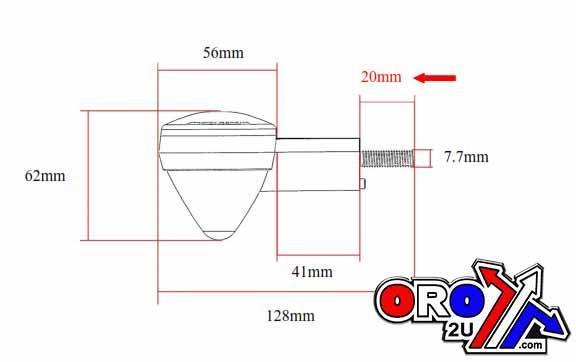 K&S Technologies Indicator Blk/smoke Lens, K&s 25-9562 E-marked