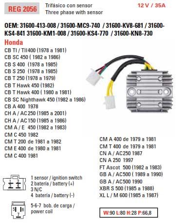 Arrowhead Electrical Regulator Honda 31600-413-008, 31600-413-008 / 31600-mc9-740/ 31600-kv8-681 / 31600ks4-841 31600-km1-008 / 31600-ks4-770/ 31600, Aha6013
