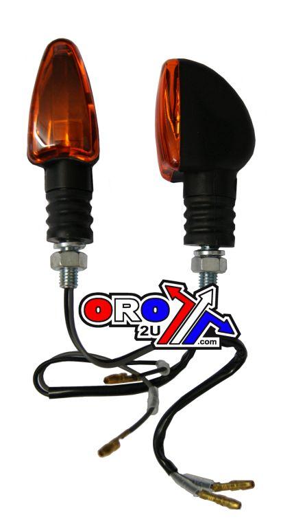 Rijomotor Indicators Orange Lens Pair, 12v,23w Bulbs, 121408236