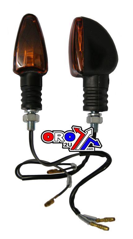 RIJOMOTOR INDICATORS SMOKE LENS PAIR, 12v,23w Bulbs, 121408238