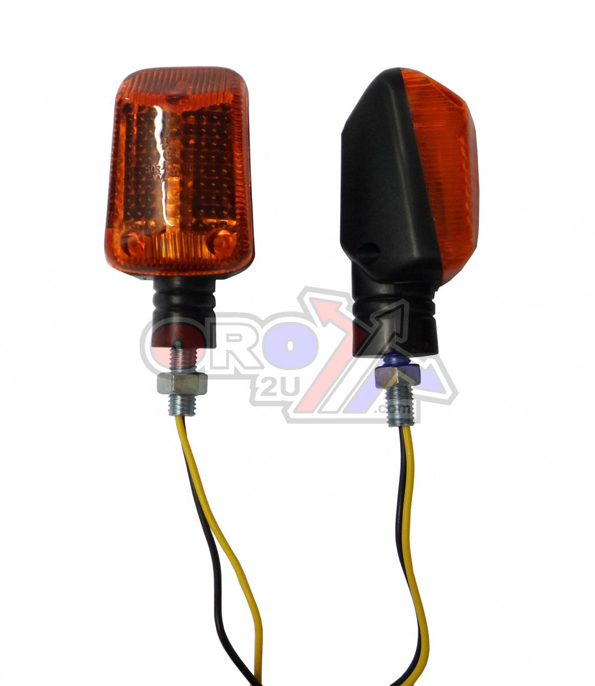 Rijomotor Indicators Orange Lens Pair, Rectangular Black Look Case, 121406472