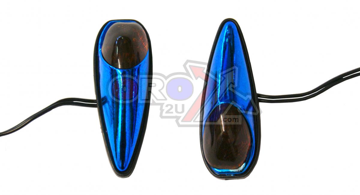 Rijomotor Indicators Smoke Lens Pair, Jaguar Blue Look Case, 121408500