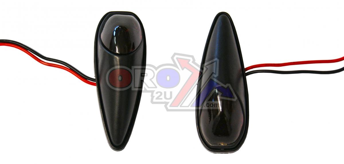 Rijomotor Indicators Smoke Lens Pair, Jaguar Black Look Case, 121406776