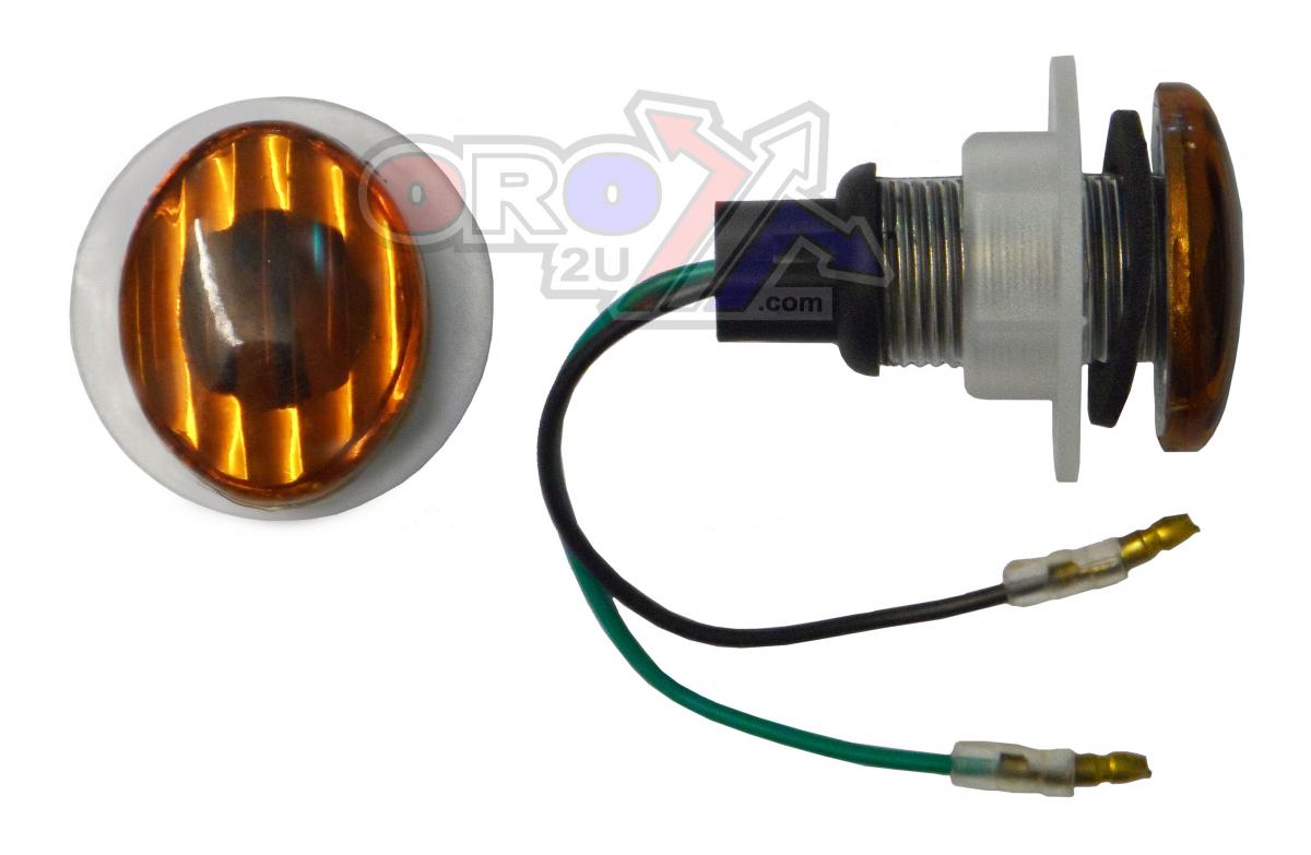 Rijomotor Indicators Smoke Lens Pair, Mini Eye Lamp Model, 121406623