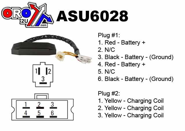 Arrowhead Electrical Regulator 32800-38b00, Asu6028 Suzuki Vs1400glp 87-95, Suzuki Intruder Vs1400glp 1987-1995