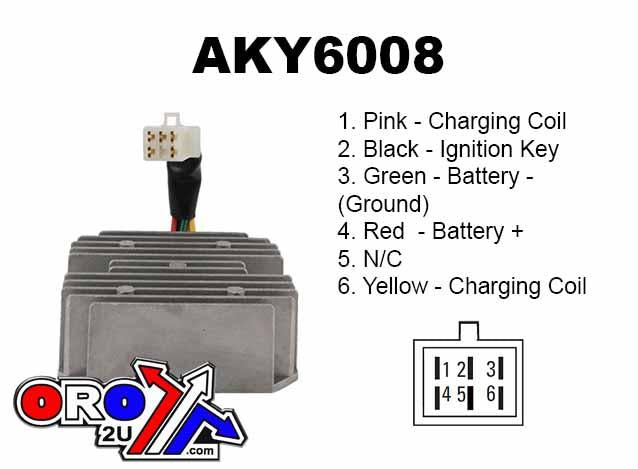 Arrowhead Electrical Regulator Kymco MC, Arrowhead Aky6008