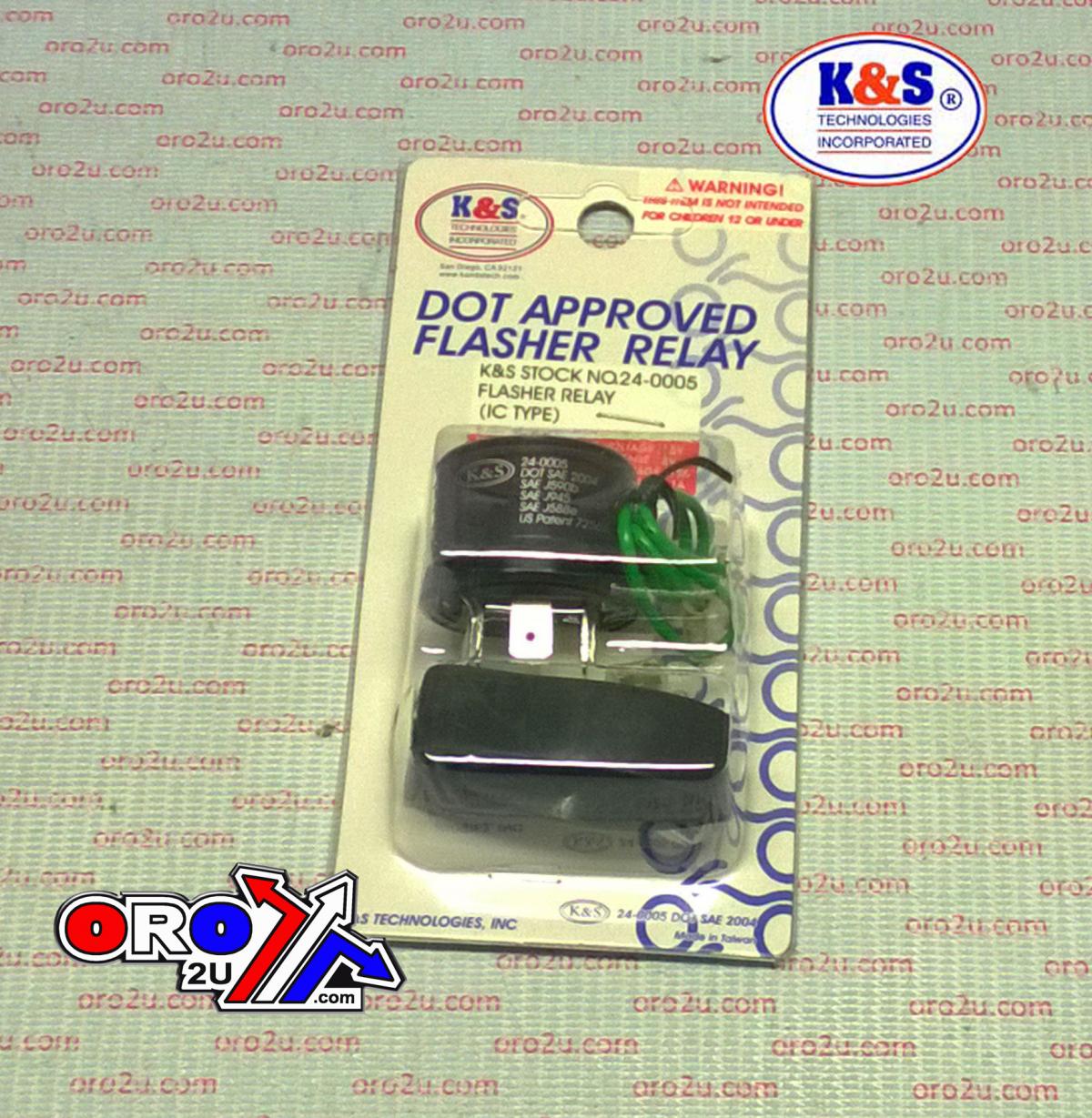 K&S Technologies Flasher Relay Ic Type, 3 Pole, K&s 24-0005 Led & Std Bulbs
