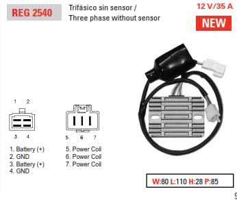 Arrowhead Electrical Regulator 12v Vtx1300 03-09, Arrowhead Aha6113 Honda