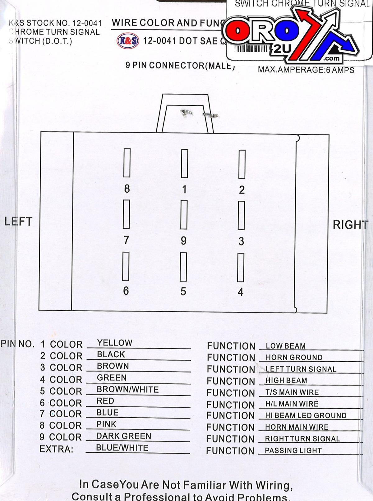 K&S Technologies Switch Black Turn Signal KS12-0041b
