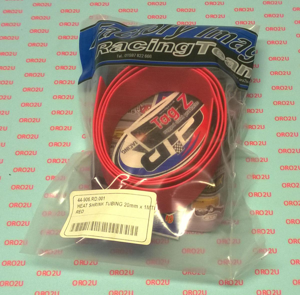 Tag-z Heat Shrink Tubing 20mm X 1mtr, Red
