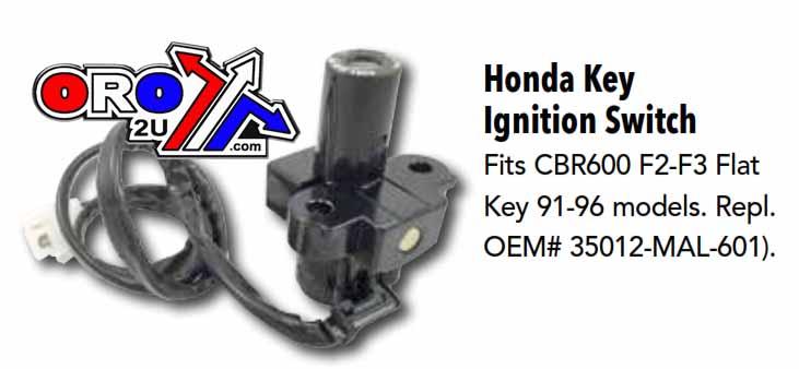 K&L Supply Switch Ignition CBR600 91-96, 21-3816 Honda 35012-mal-601