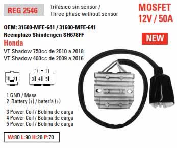 Arrowhead Electrical Regulator VT750 31600-mfe-641, Arrowhead Aha6089, Eps2546