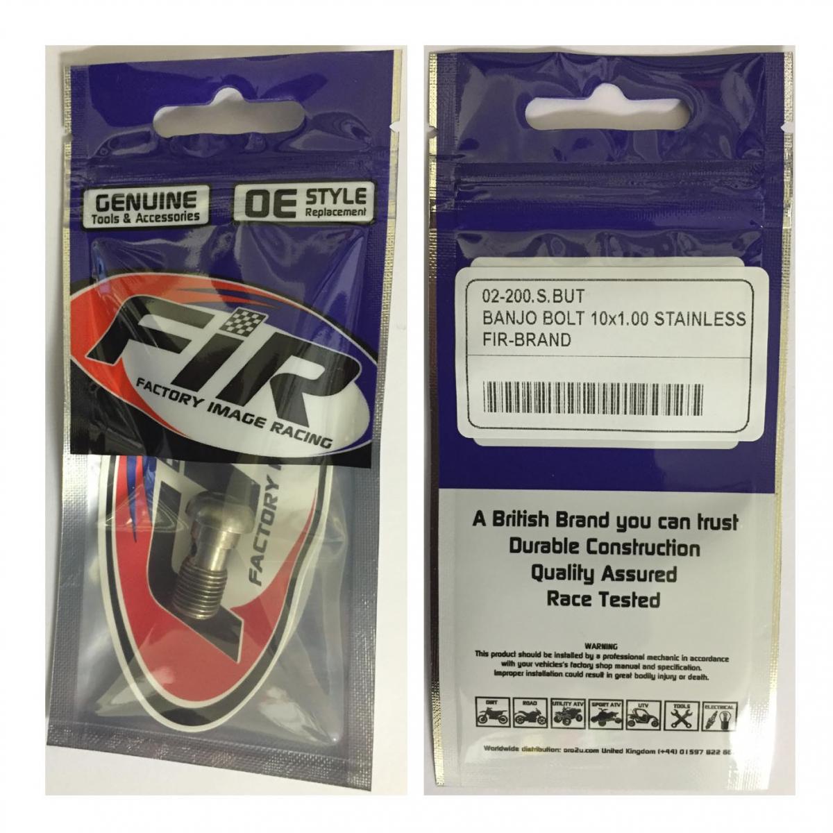 MTX Parts Banjo Bolt M10x1.00 Stainless Steel
