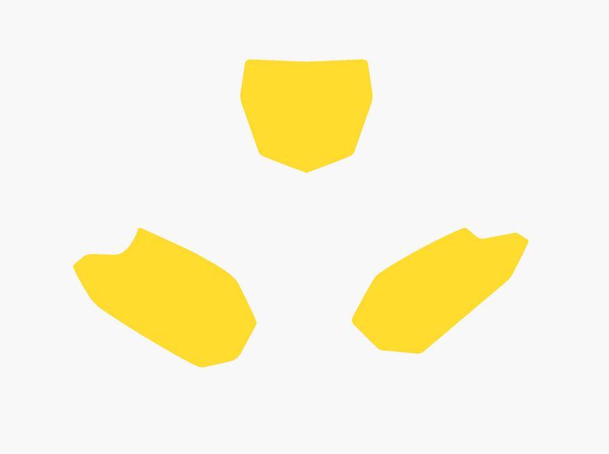 Blackbird Graphics 10-13 YZF450 Background Yellow, Blackbird 3220/40