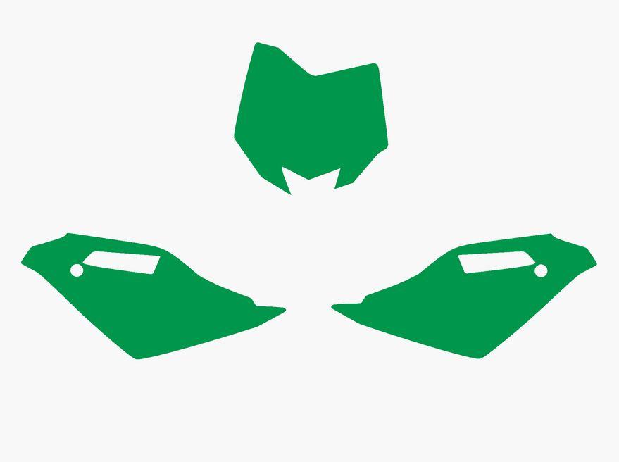 Blackbird Graphics 09-12 Husky CR125 Backgrounds, Green Blackbird 3613/30
