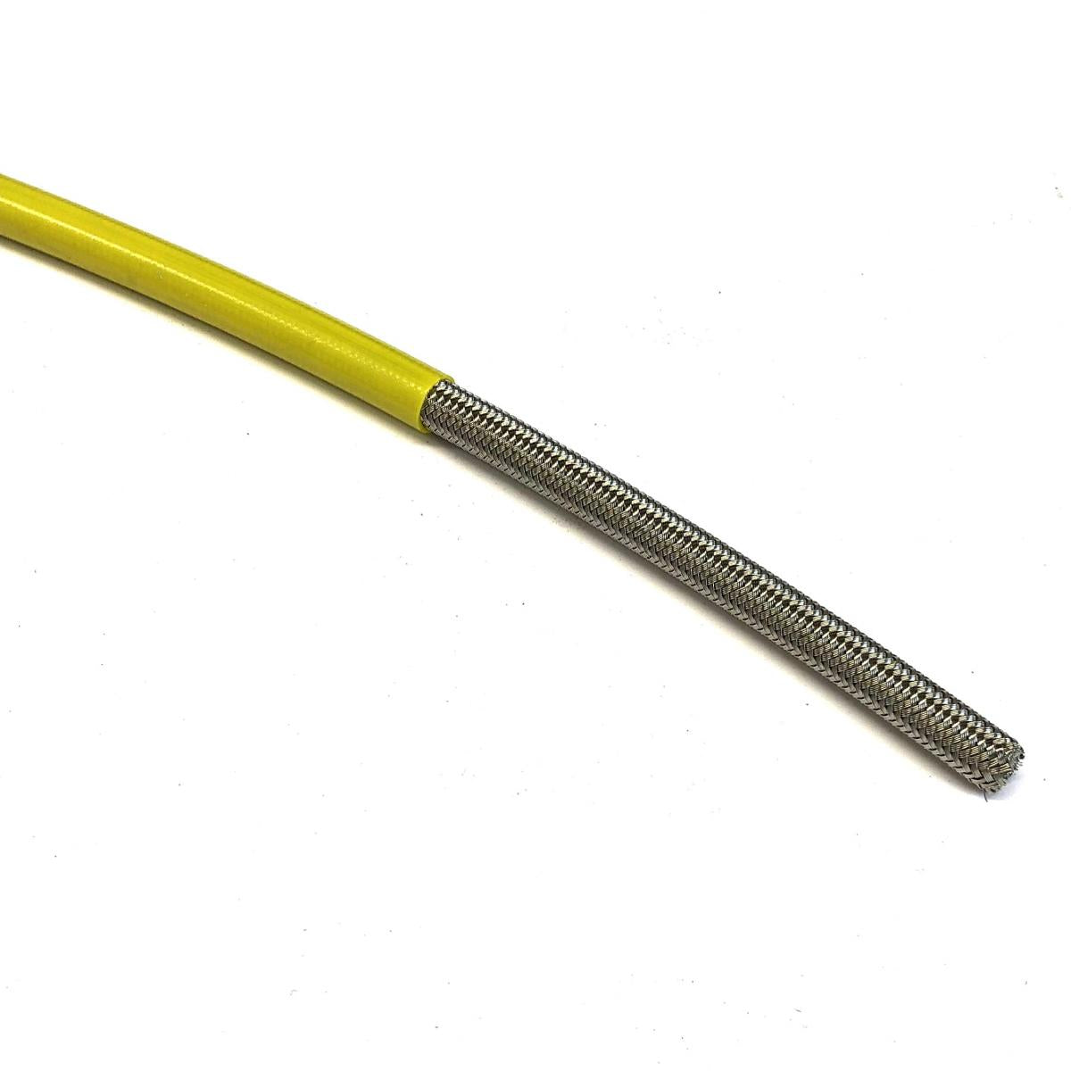 Goodridge RM Yellow Hose 1 Meter 600-03, Stainless Steel Braided Hose, 600-03ye / Ptfe / Pvc Covered, Buildaline