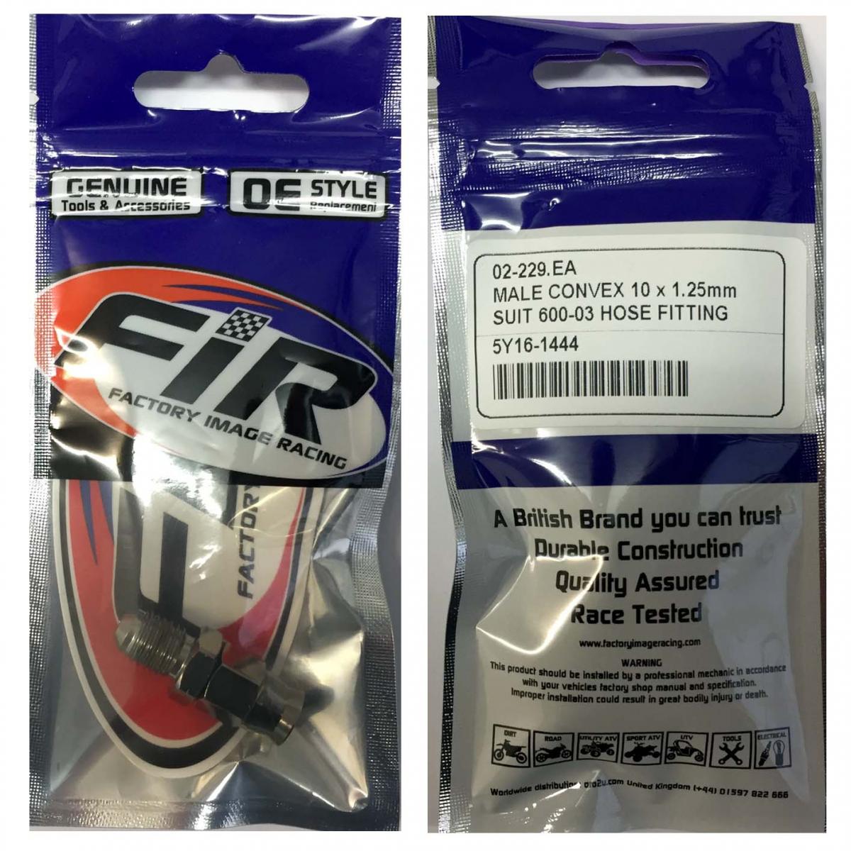 Venhill M10 X 1.25 Male Convex 600-03 Brake Hose End Chrome Venhill 3/10125mhc, 445-32p Buildaline
