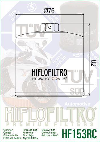 HiFlo Filters Oil Filter Hiflo HF153RC Race, Ducati090549960