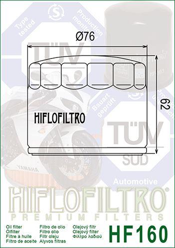 OIL FILTER HIFLO HF160 BMW, BMW 11-42-7-719-357