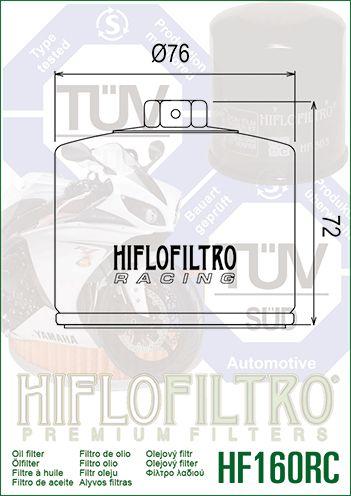 HiFlo Filters Oil Filter Hiflo HF160RC Bmw, Bmw 11-42-7-719-357