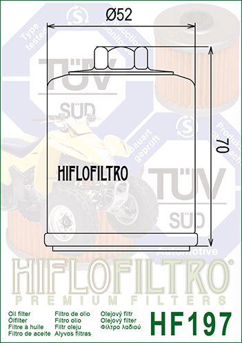 HiFlo Filters Oil Filter Hiflo HF197