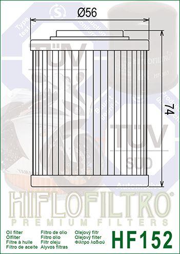 HiFlo Filters Oil Filter Hiflo HF152