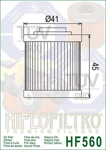 HiFlo Filters Oil Filter Hiflo HF560