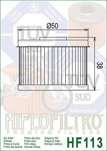 HiFlo Filters Oil Filter Hiflo HF113