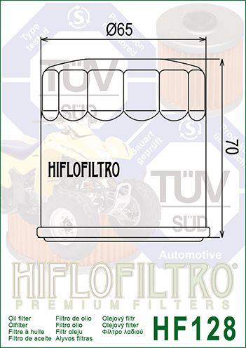 HiFlo Filters Oil Filter Hiflo HF128, 49065-2071, 49065-2078