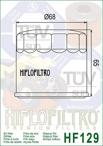HiFlo Filters Oil Filter Hiflo HF129