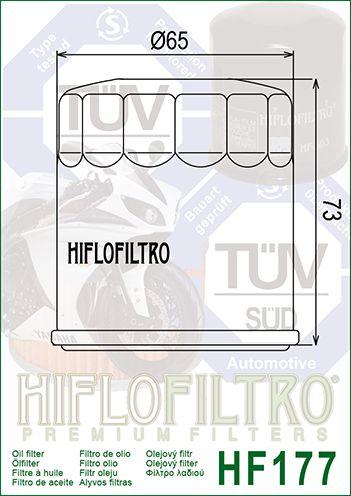 HiFlo Filters Oil Filter Hiflo HF177 Buell, Buell 63806-00y, Road