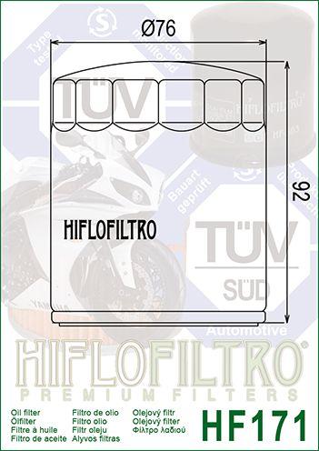 HiFlo Filters Oil Filter Hiflo HF171C Chrome, 63798-99, 63731-99, 63731-99a, Road, Buell